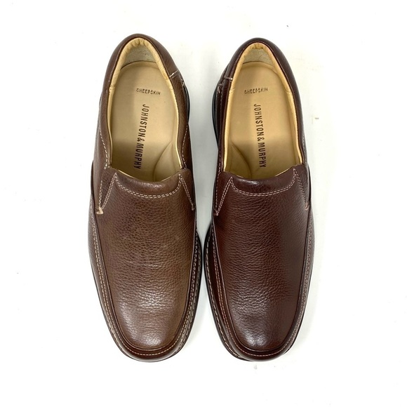 Johnston & Murphy Shuler SGore Dark Brown Leather Slip On - Picture 6 of 8